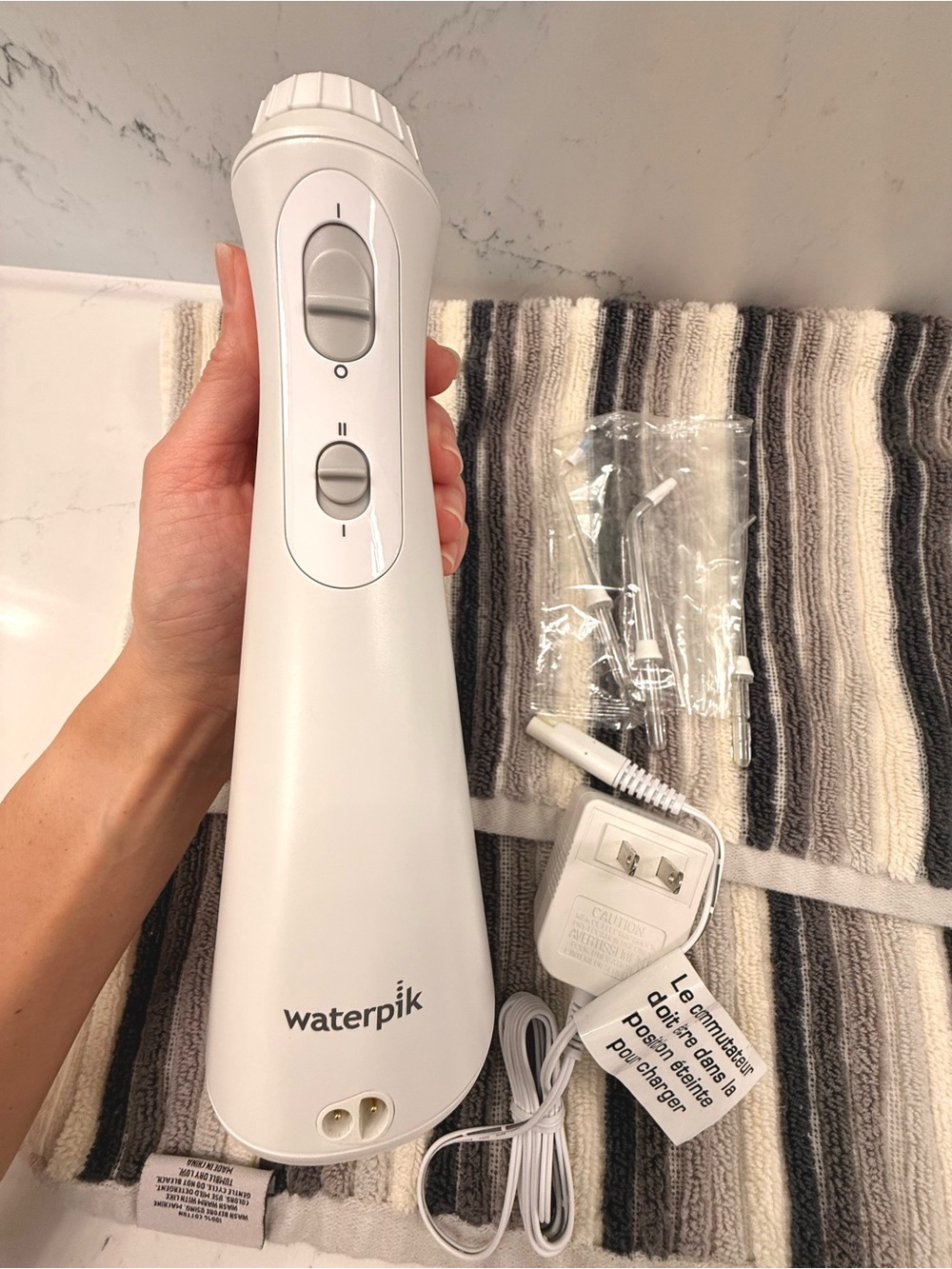 Waterpik White Cordless Oral Irrigator Handle
